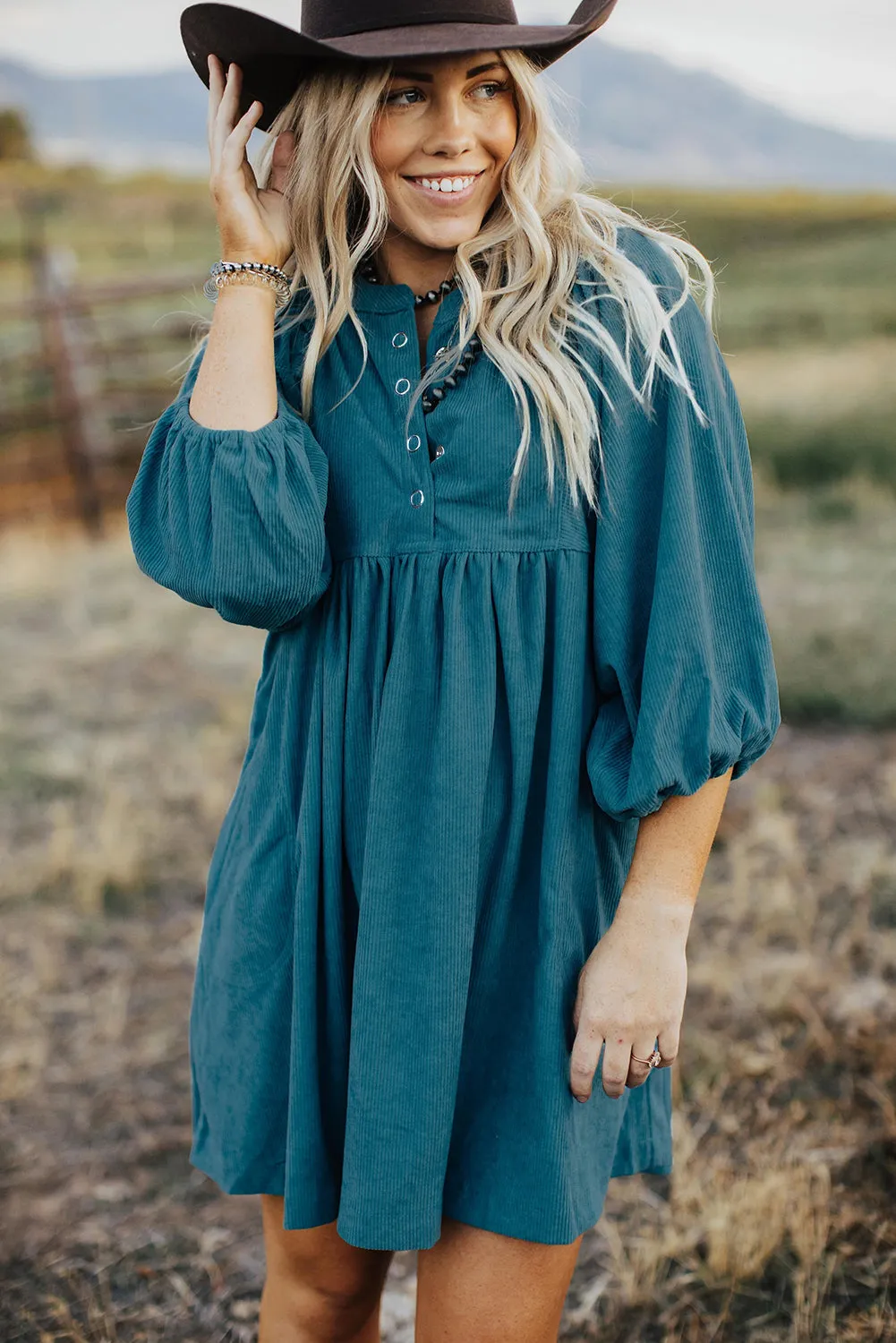 3/4 Sleeve Mini Dress