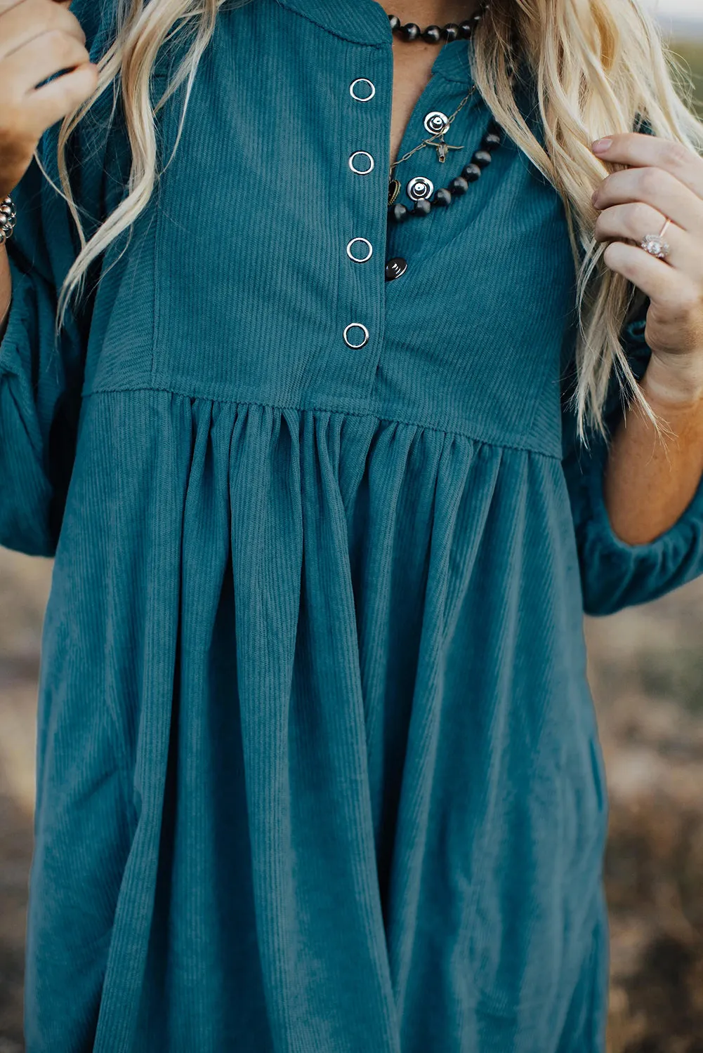 3/4 Sleeve Mini Dress