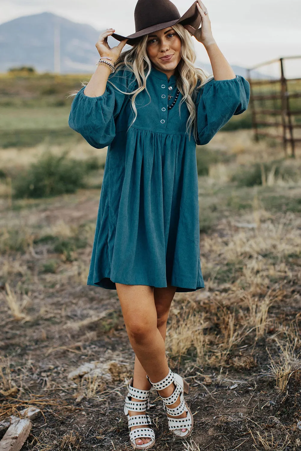 3/4 Sleeve Mini Dress