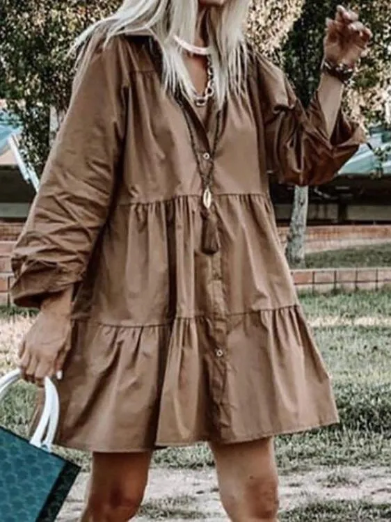 3/4 Sleeve Mini Dress