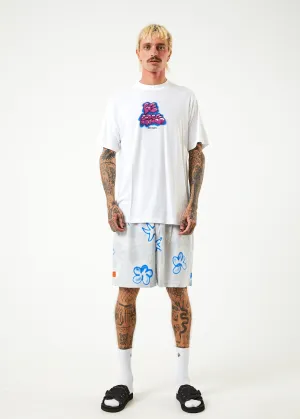 AFENDS Mens Planetary - Elastic Waist Shorts - Smoke