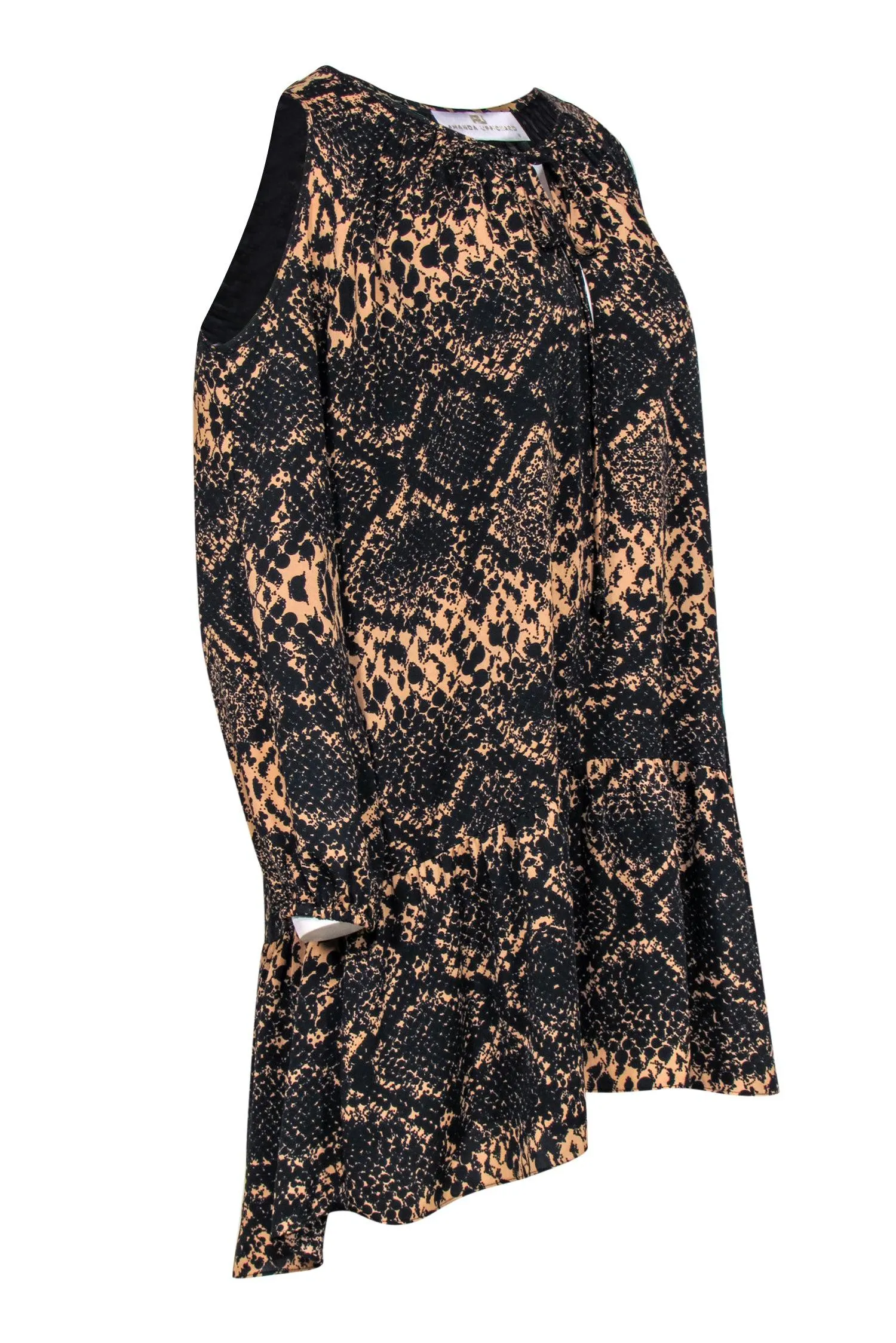 Amanda Uprichard - Tan & Black Snake Skin Print Dress Sz S