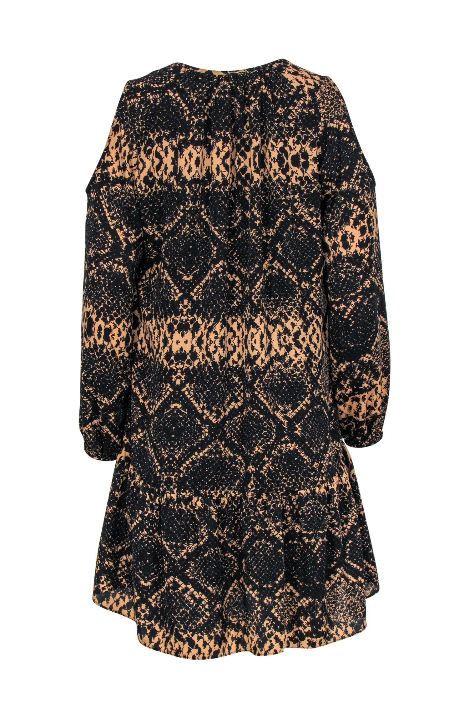 Amanda Uprichard - Tan & Black Snake Skin Print Dress Sz S