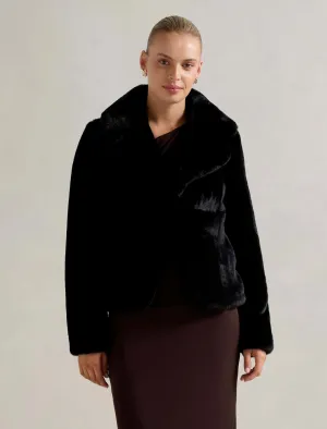 Anara Panelled Fur Coat