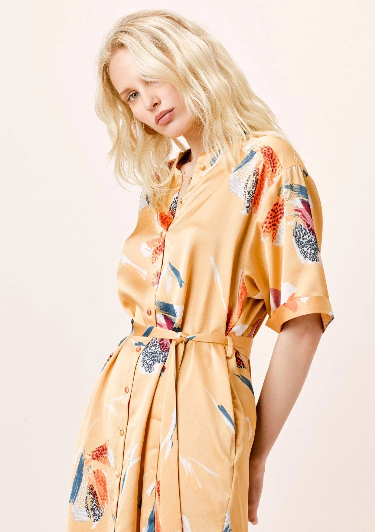 Arina Belted Shirt Dress