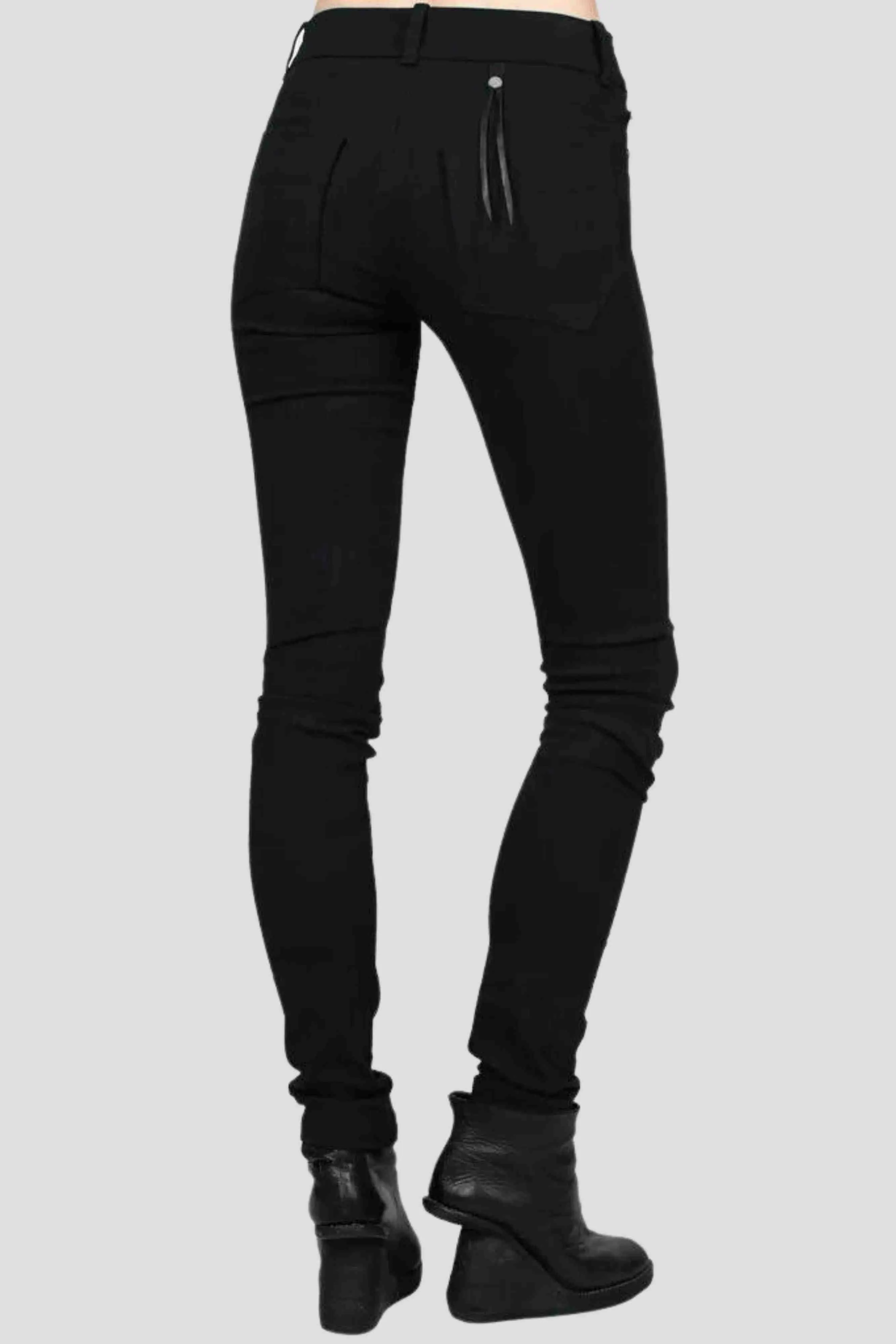 Asymmetrical Front Denim Pants
