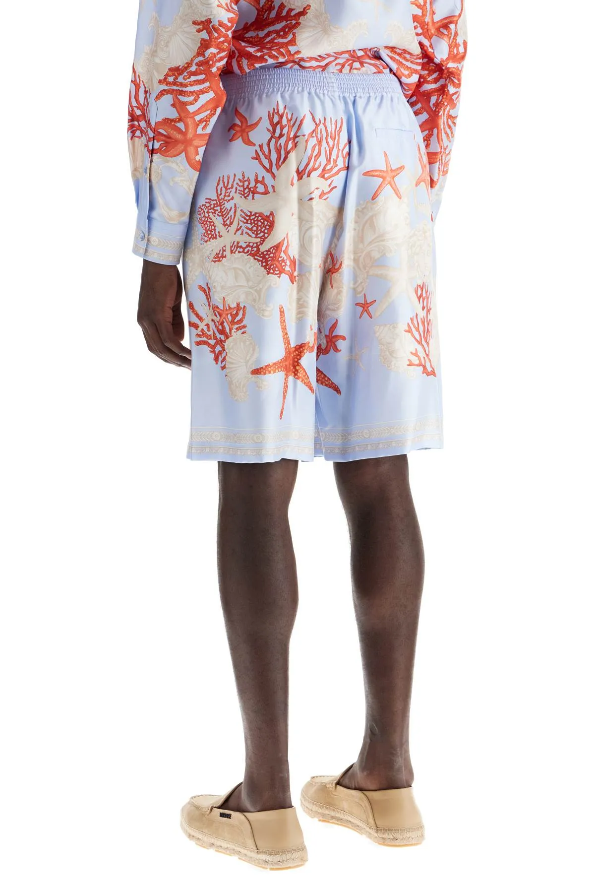 baroque silk bermuda set