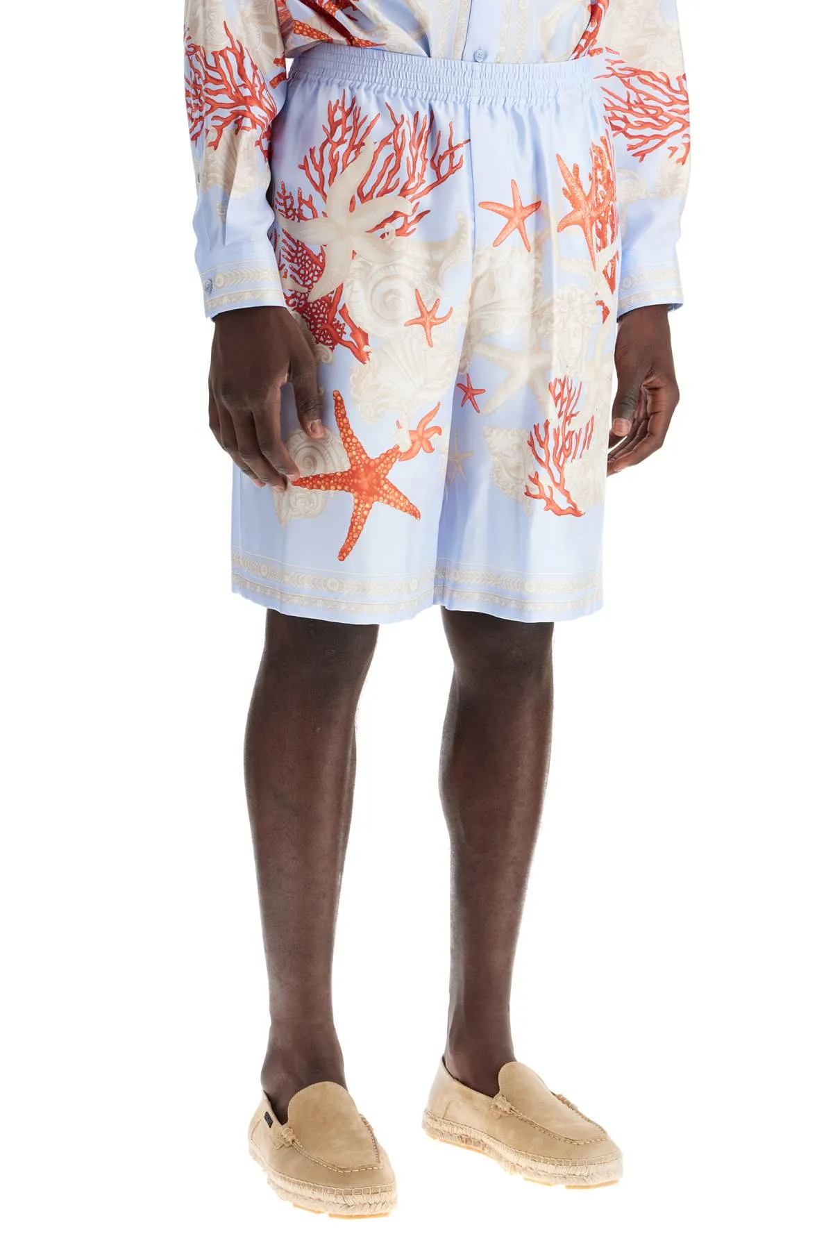 baroque silk bermuda set