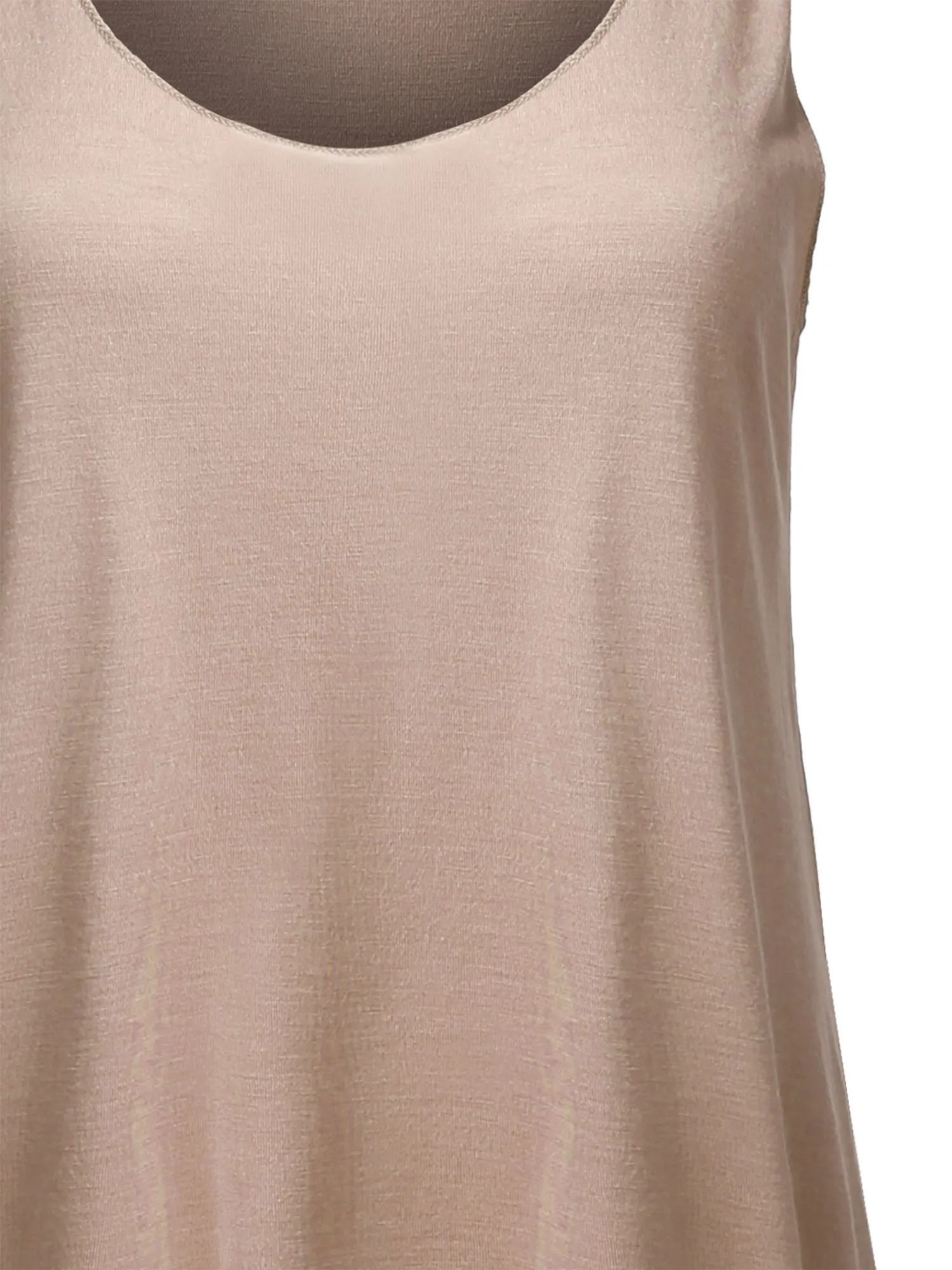 Basic Solid Loose Fit Flowy Scoop Neck Racer Back Tank Top