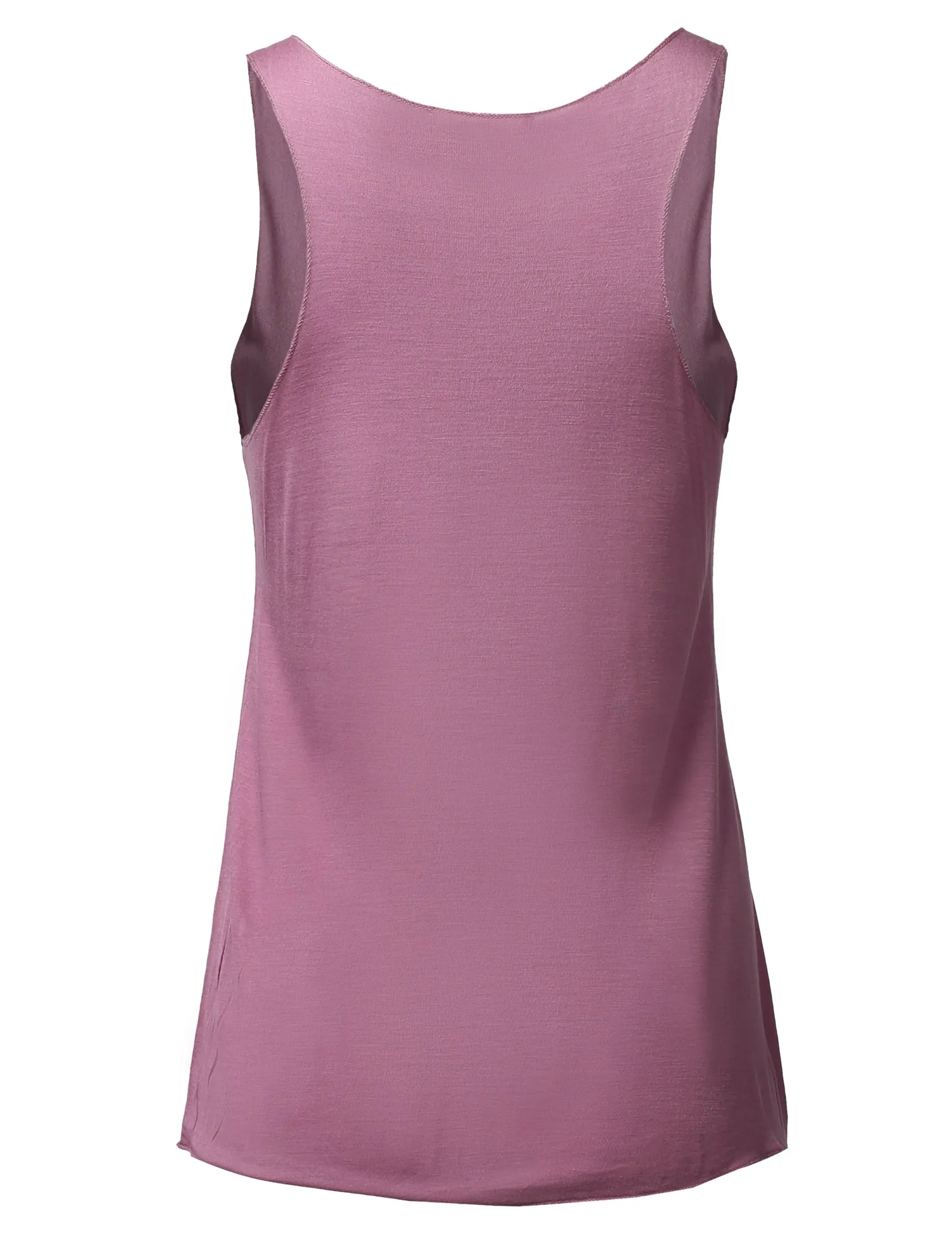 Basic Solid Loose Fit Flowy Scoop Neck Racer Back Tank Top