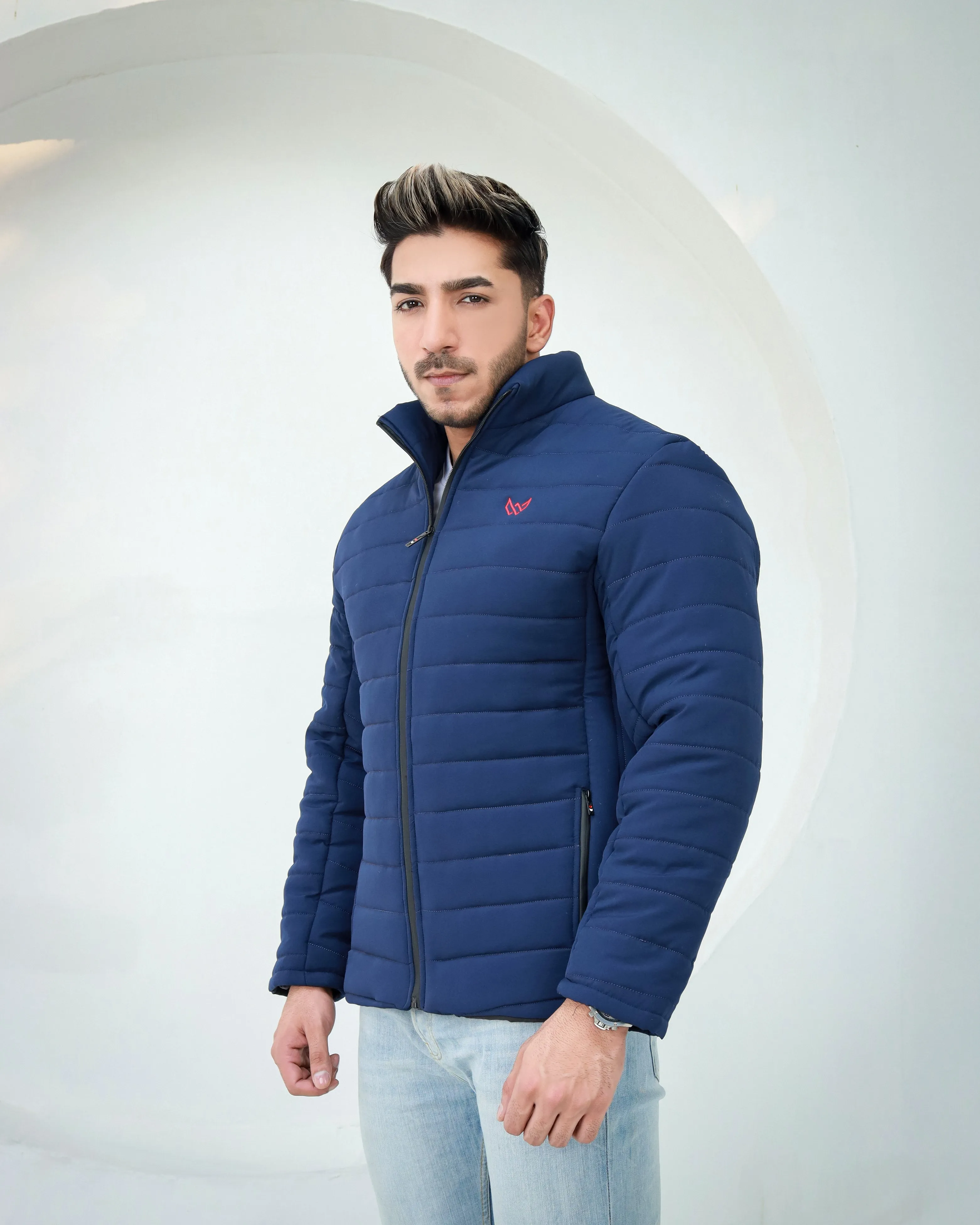 Bomber Quilted Jacket - Navy