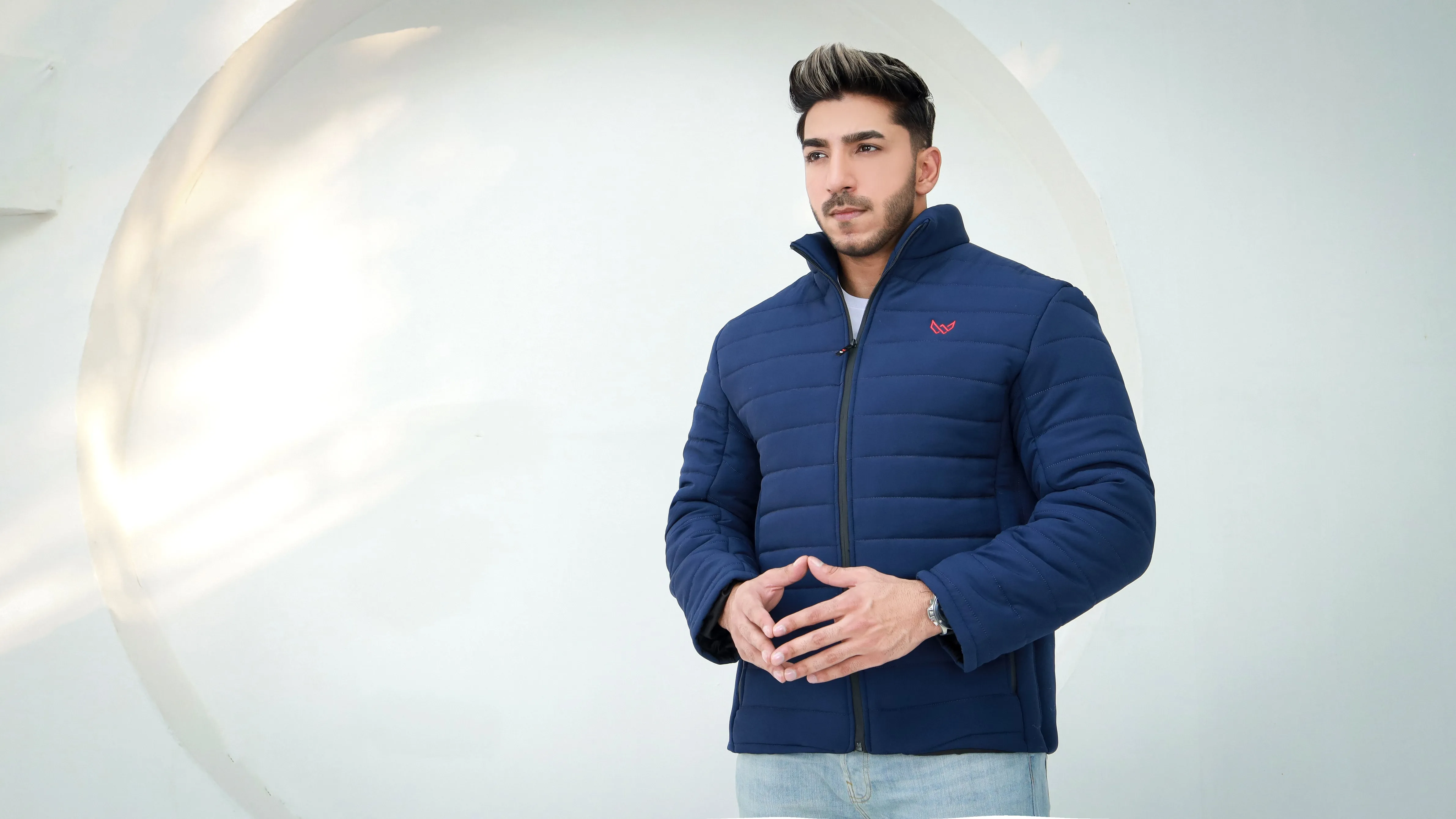Bomber Quilted Jacket - Navy