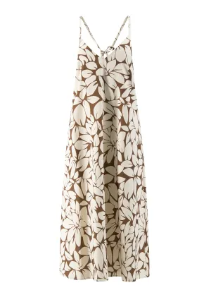 Boulevard Dress in Brown Leaf