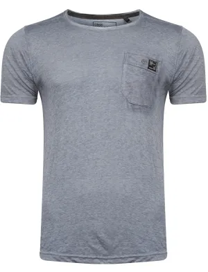 Burnwest Crew Neck Burnout T-Shirt with Pocket in Vintage Indigo - Dissident