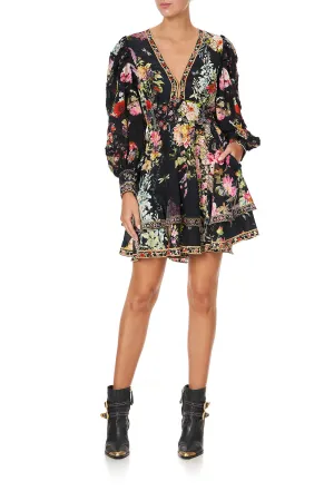 BUTTON FRONT FRILL DRESS HAMPTON HIVE