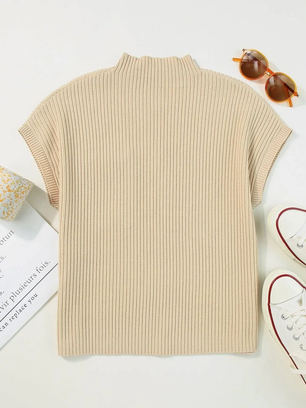 Casual Knit Sweater with Patch Detail