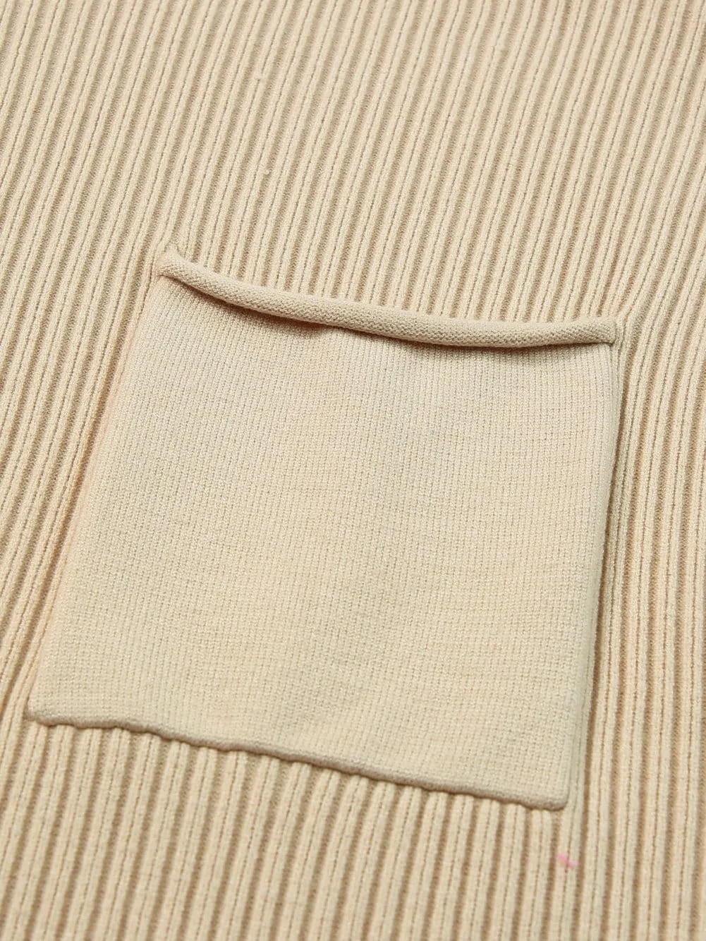 Casual Knit Sweater with Patch Detail