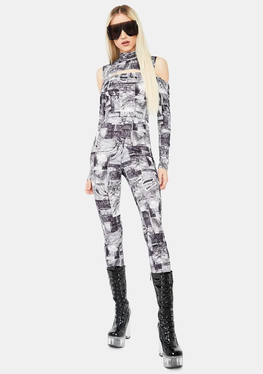 Chill What You Like Printed Pants Set