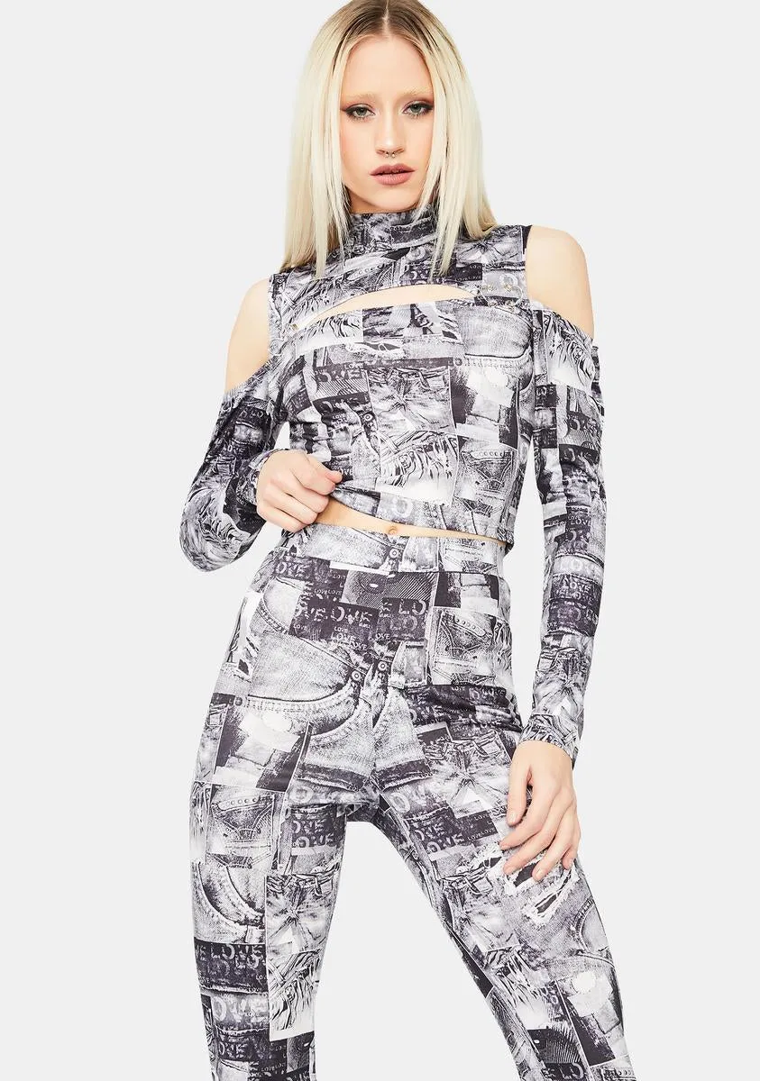 Chill What You Like Printed Pants Set