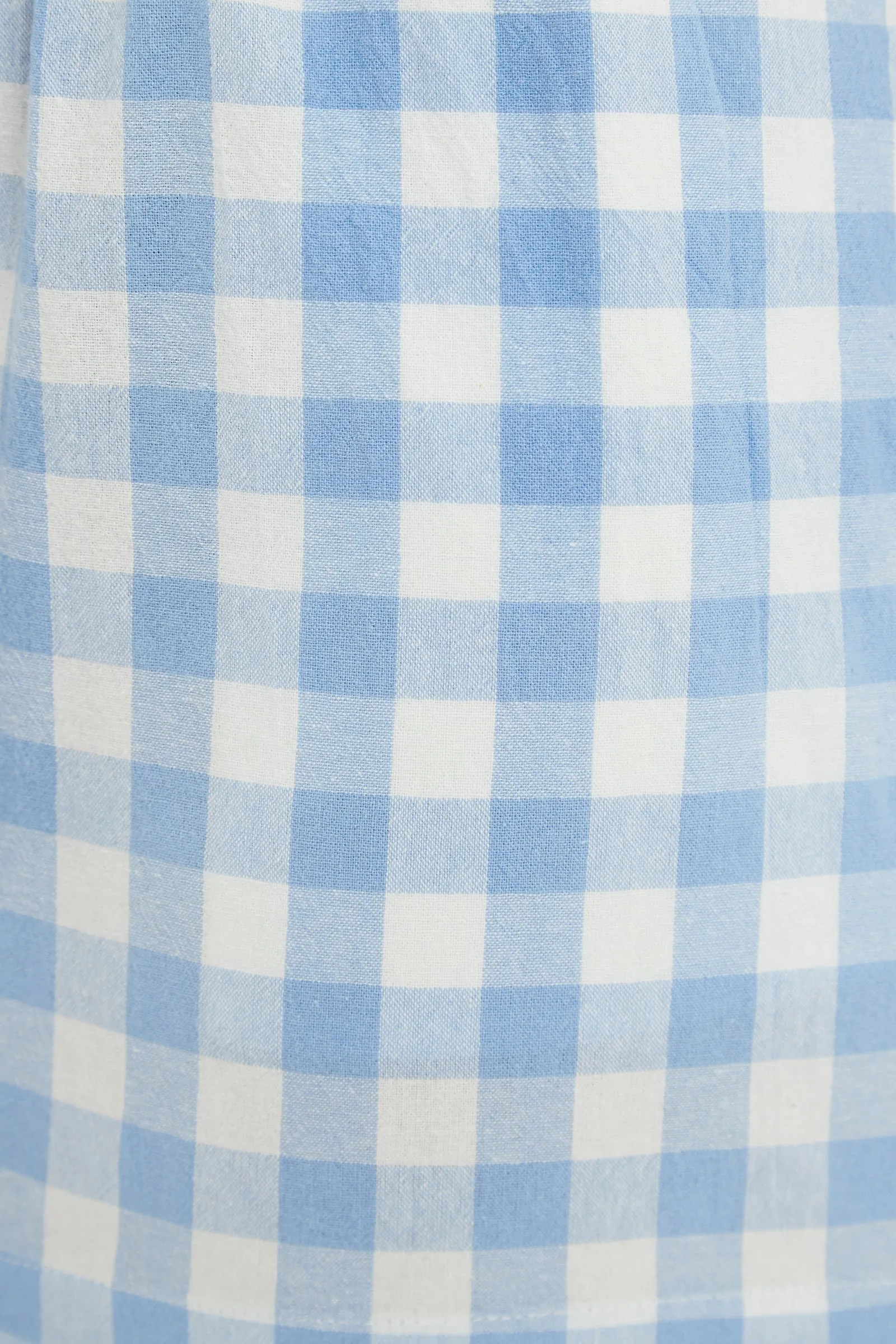 Clover Picnic Check Button Through Midi Sundress - Blue