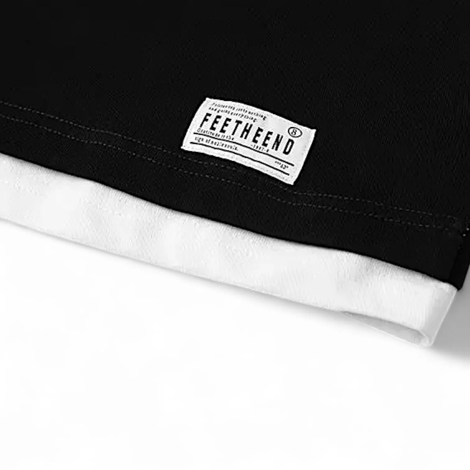 Color block tee with fake muscle tank