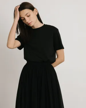 Crew Neck Tee in Black