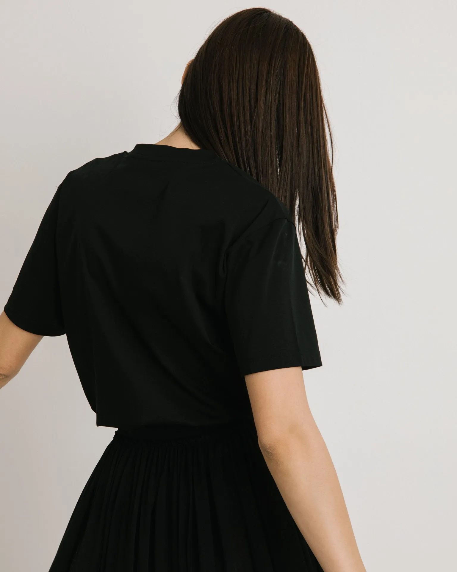 Crew Neck Tee in Black