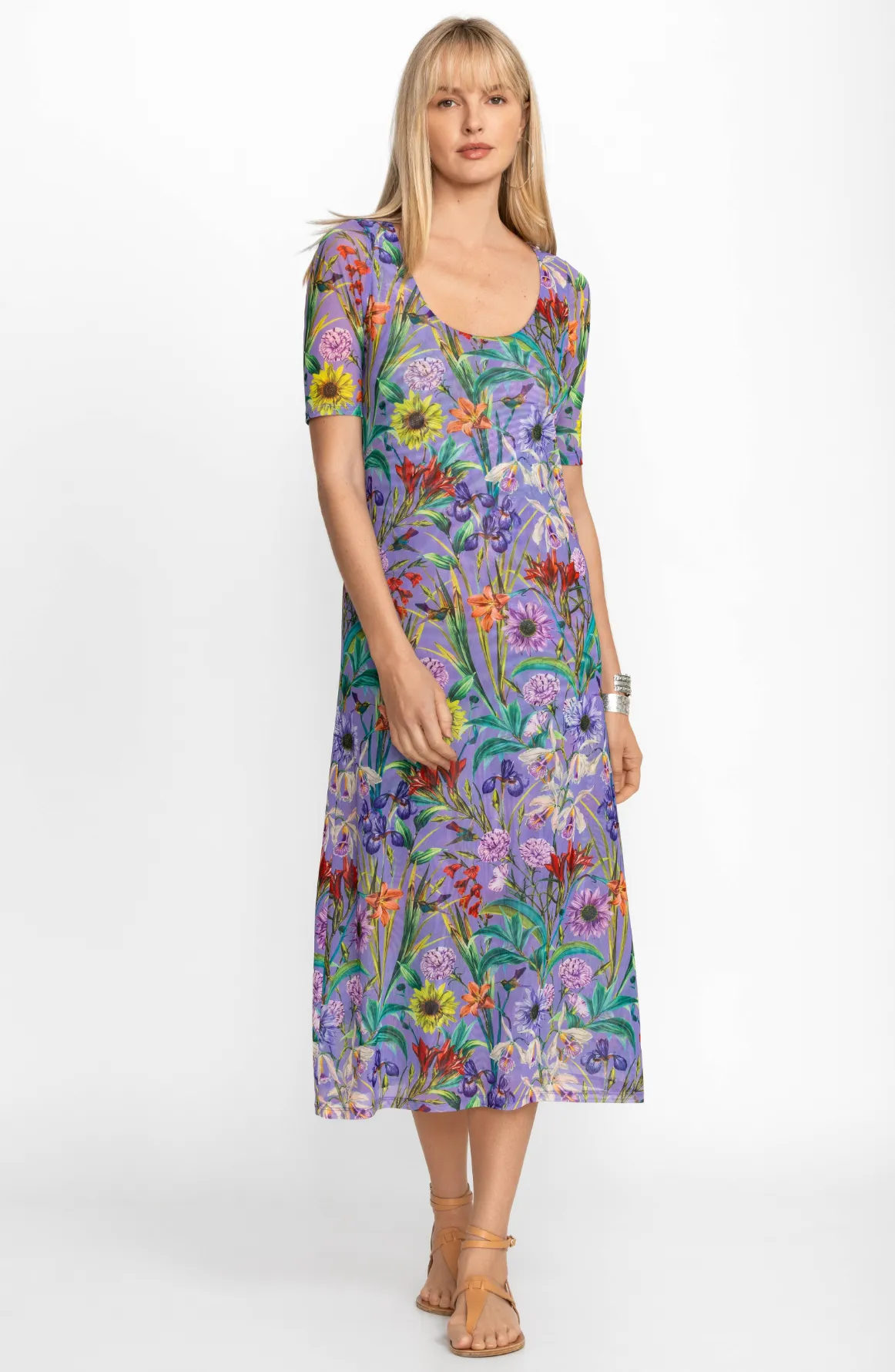 Daphne Mesh Midi Dress