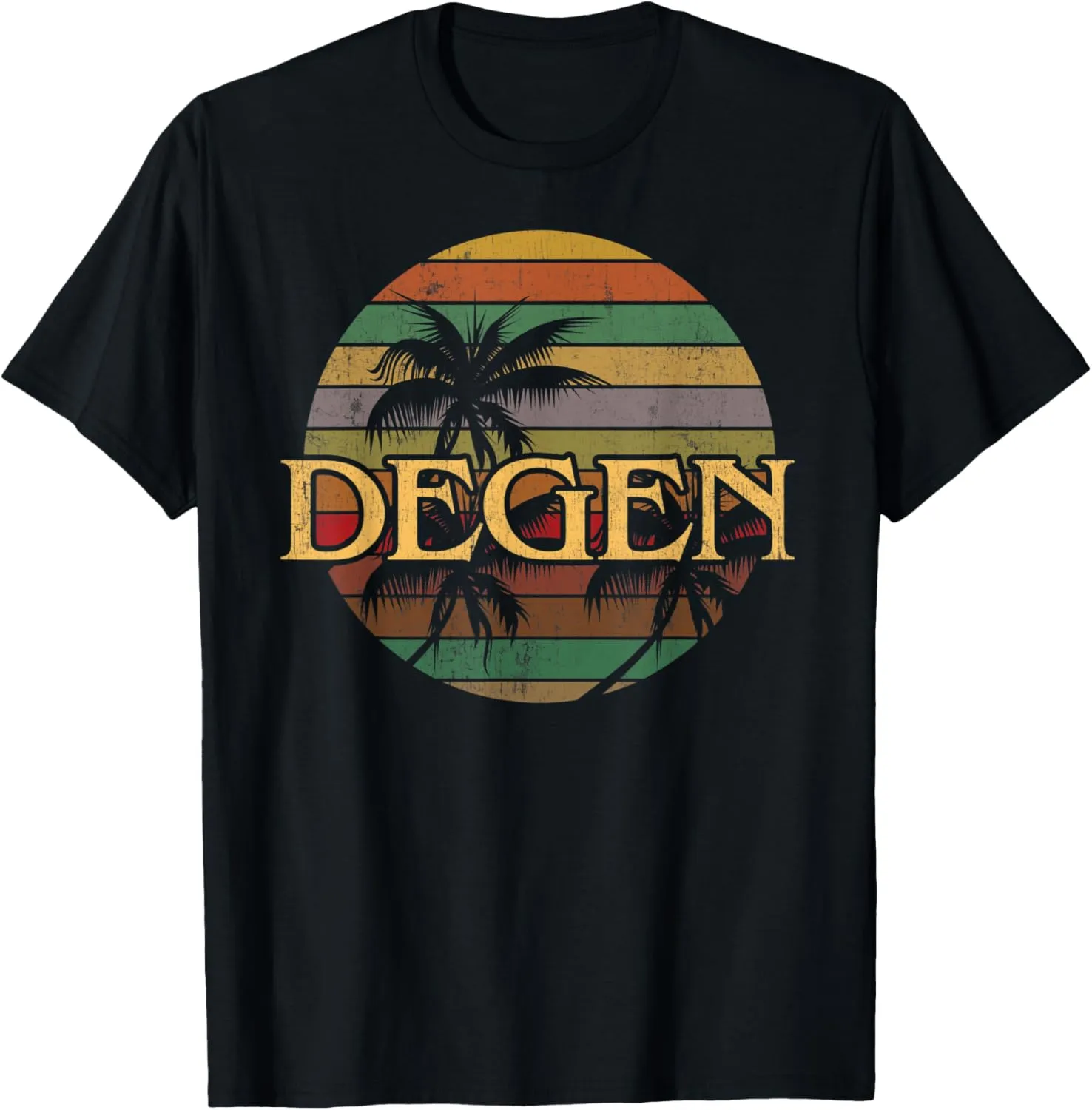 Degen Vintage Used Look Sunset Retro Degenerates T-Shirt