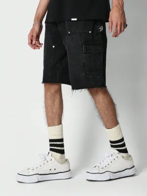 Denim Cargo Shorts