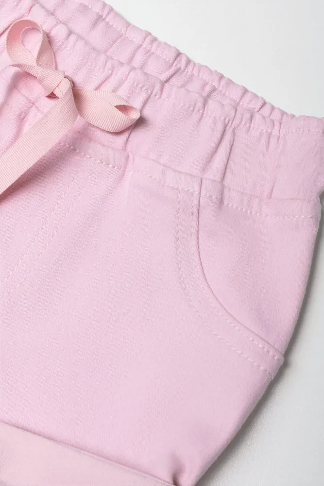 Denim Short Light Pink