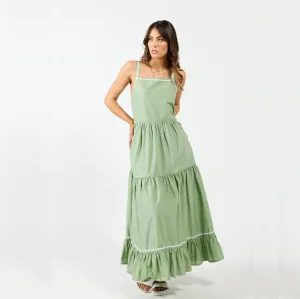 DRAMA THE LABEL EARTH DRESS ASPEN GREEN