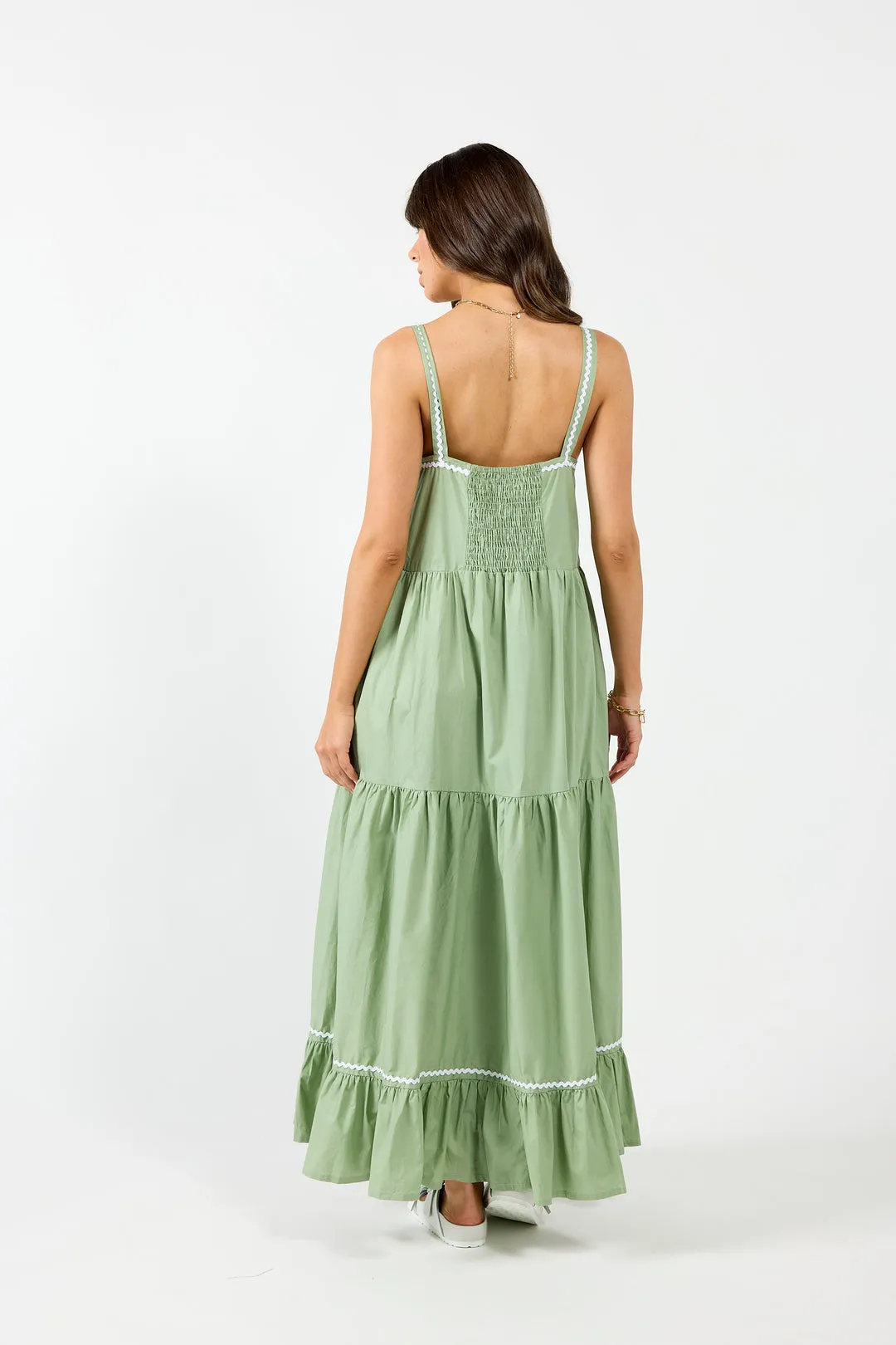 DRAMA THE LABEL EARTH DRESS ASPEN GREEN