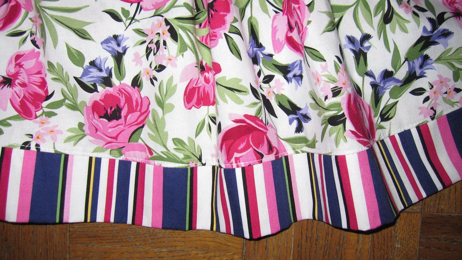 Dress, Pink Cotton Peony Purple Floral Summer Girls Beach Dress