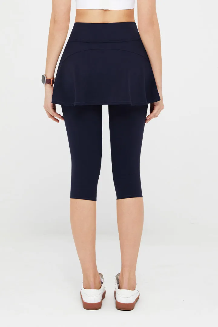 FlexEase™ High-Waist Skirted Capri Legging