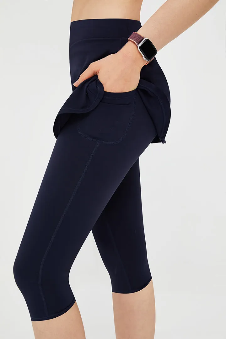 FlexEase™ High-Waist Skirted Capri Legging
