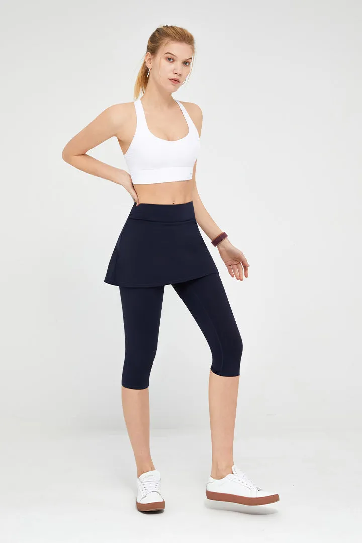 FlexEase™ High-Waist Skirted Capri Legging