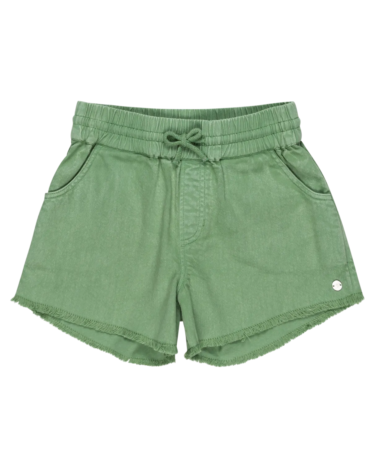 Girls Scenic Route Twill Shorts in Basil
