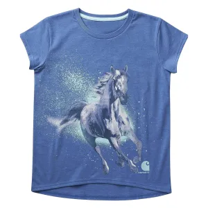 Girl's Short Sleeve Running Horse Tee-Shirt CA9860