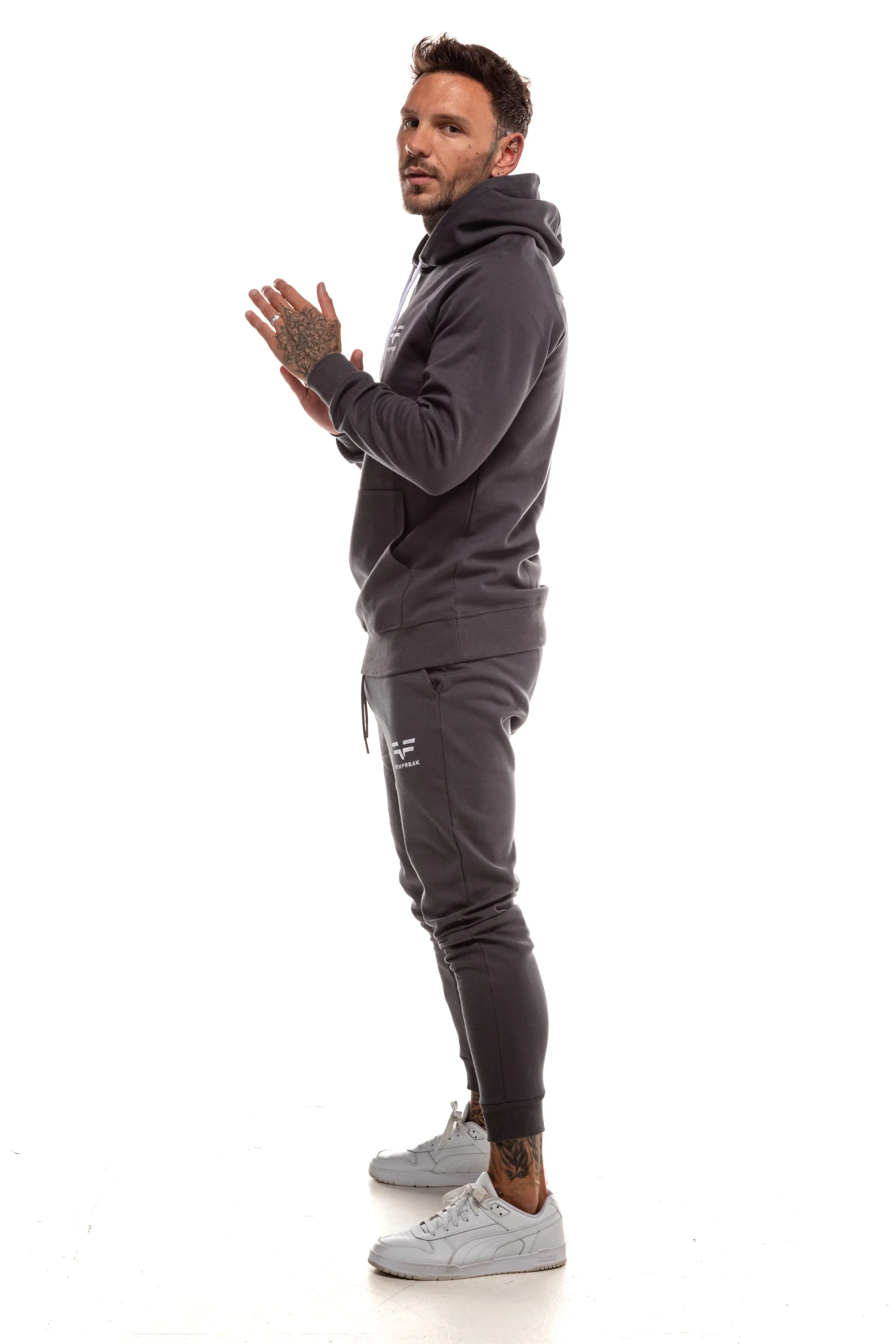 GymFreak Mens Power Hoodie - Charcoal
