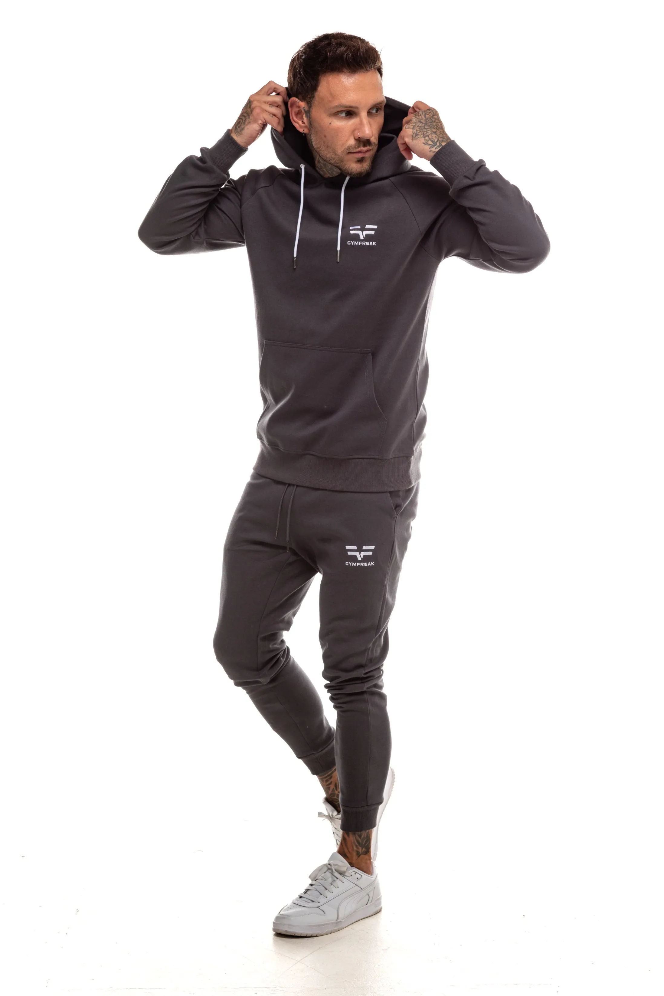 GymFreak Mens Power Hoodie - Charcoal