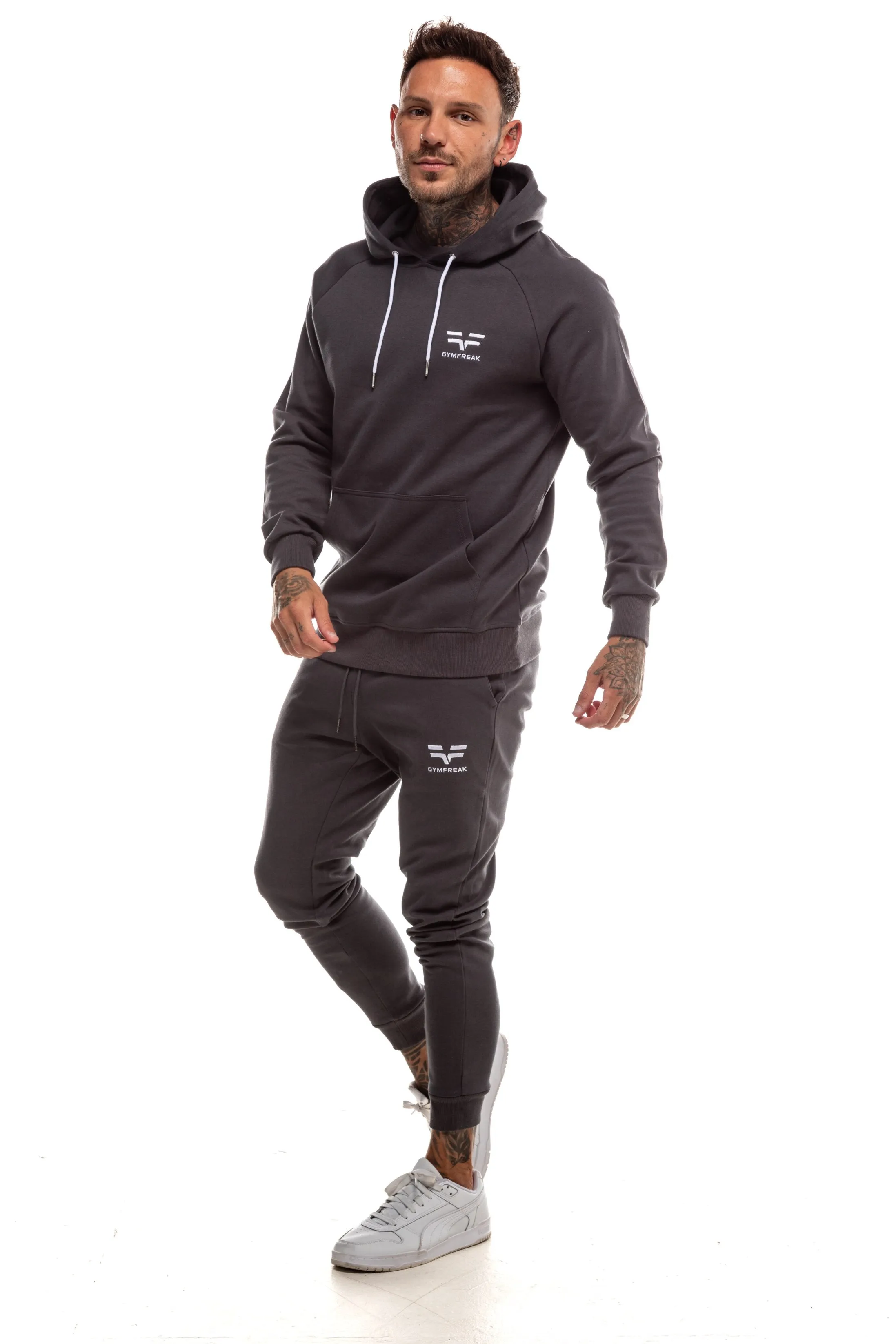 GymFreak Mens Power Hoodie - Charcoal