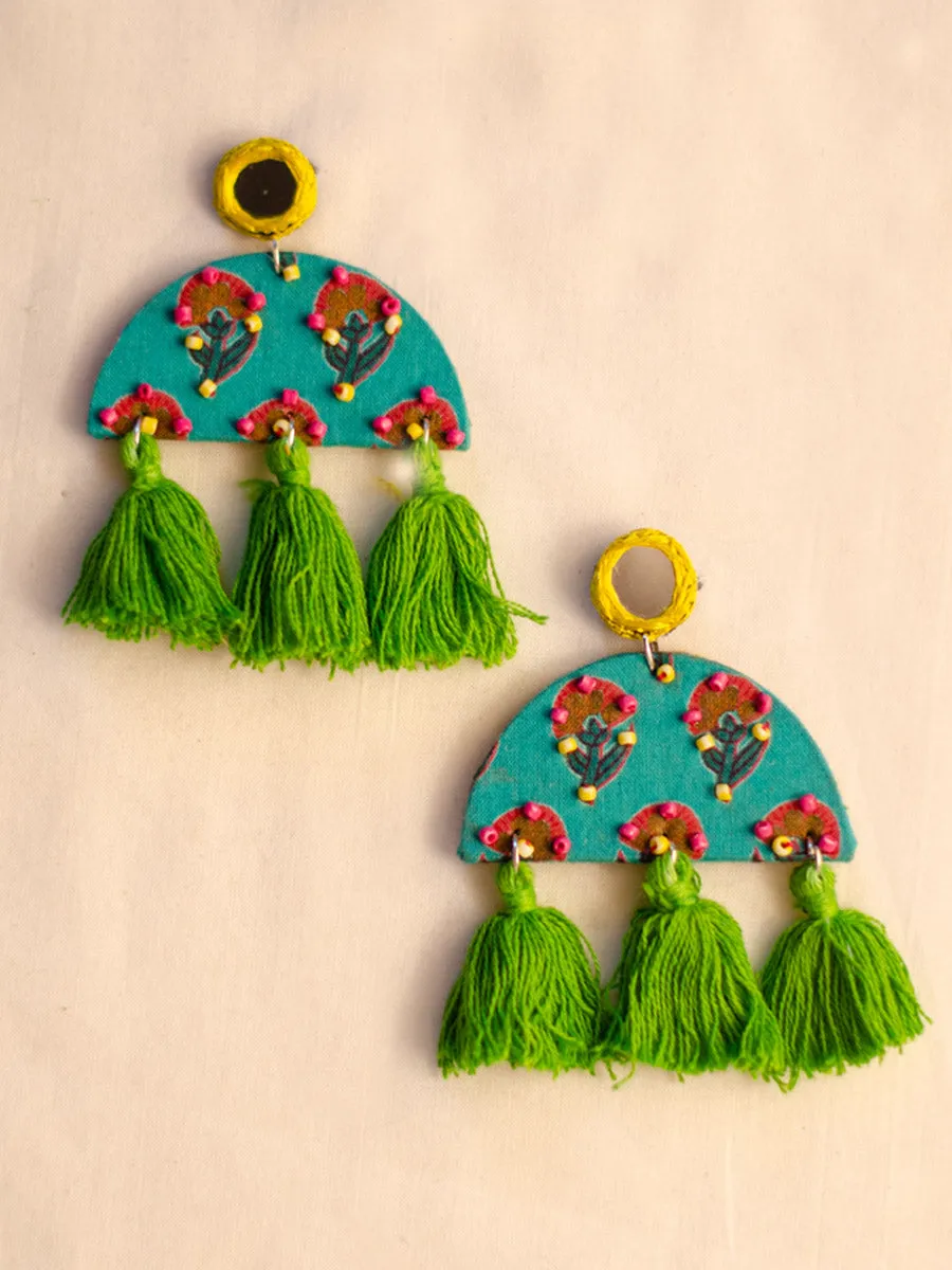 Haseena Hand-embroidered Tassel Earrings