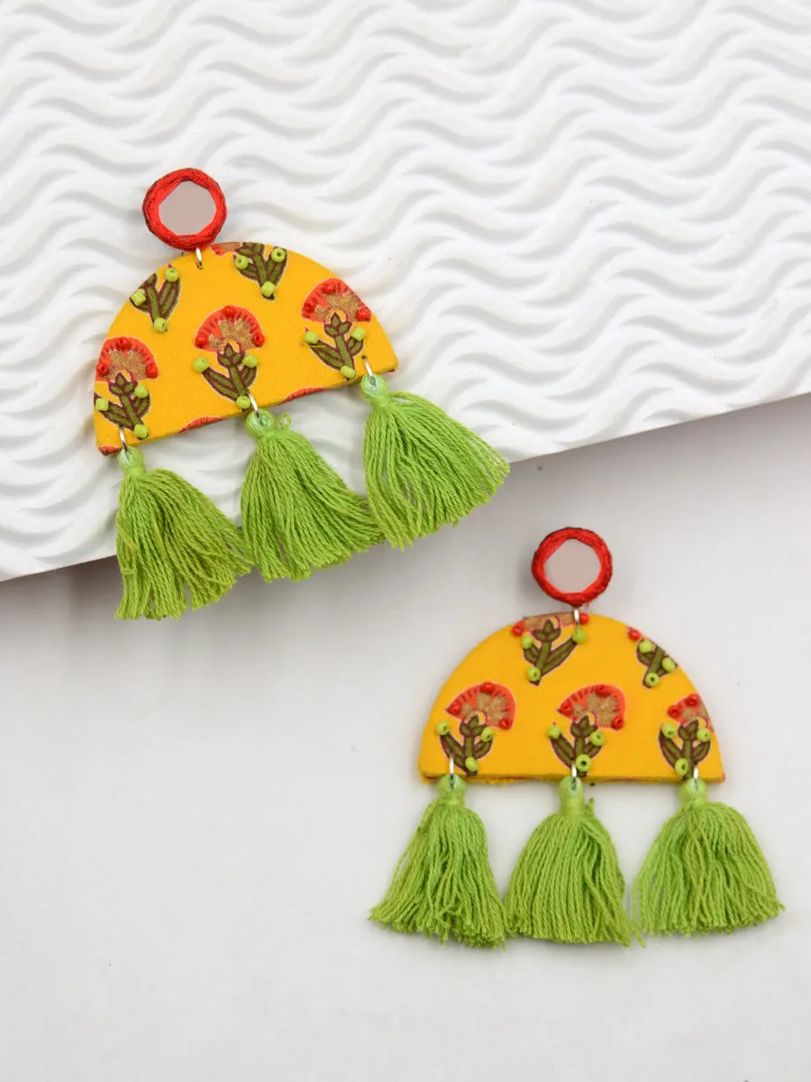 Haseena Hand-embroidered Tassel Earrings