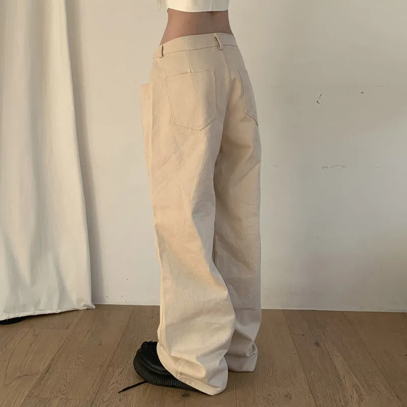 High Waist Straight Baggy Pants