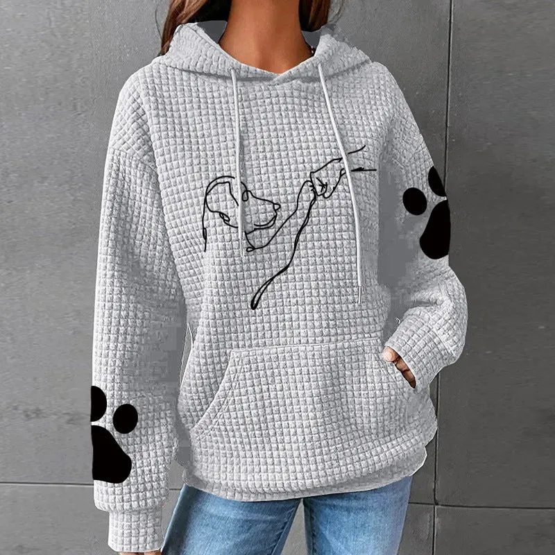 Ivyshape | Cozy Dog Print Hoodie
