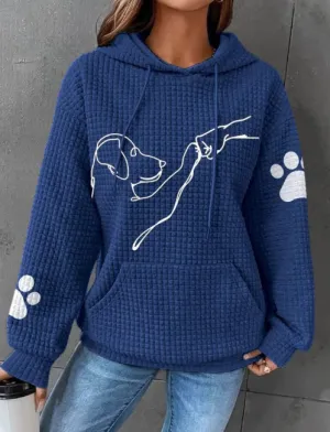 Ivyshape | Cozy Dog Print Hoodie
