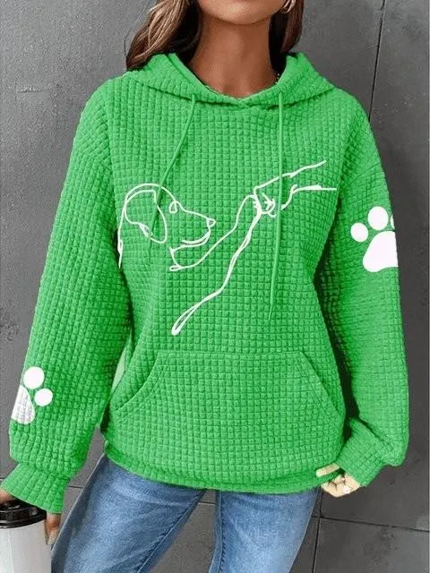 Ivyshape | Cozy Dog Print Hoodie