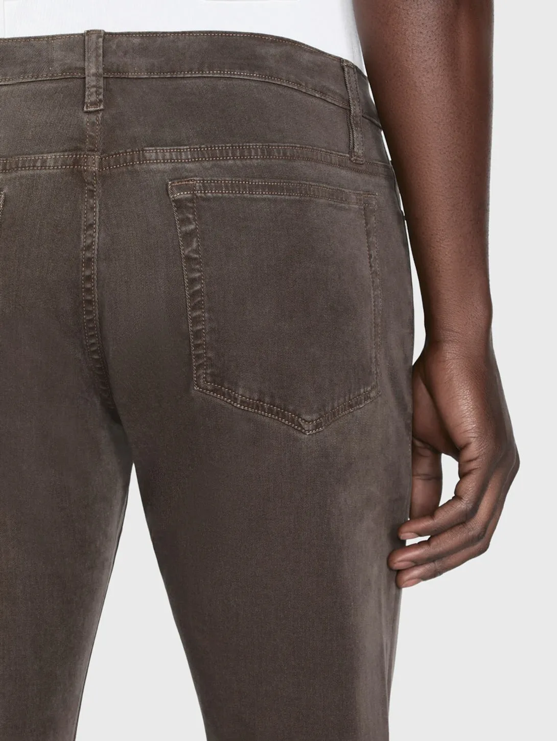 L'Homme Slim Twill Pant - Mocha