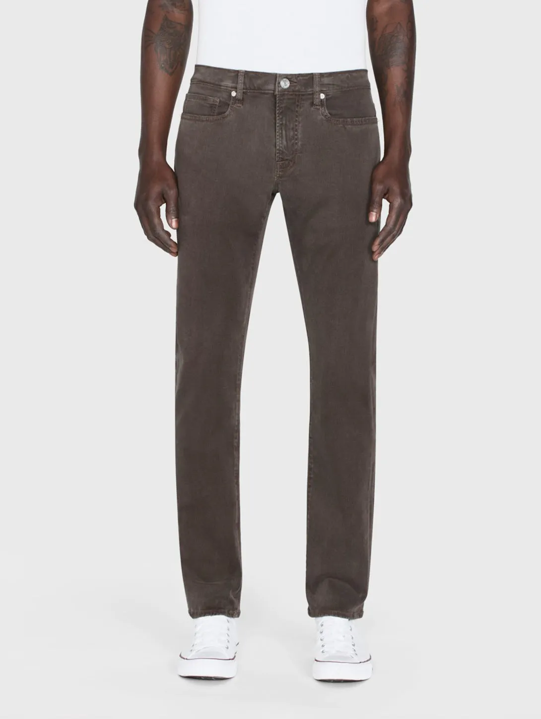 L'Homme Slim Twill Pant - Mocha